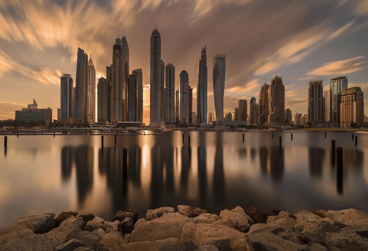 Dubai Marina at blue hour