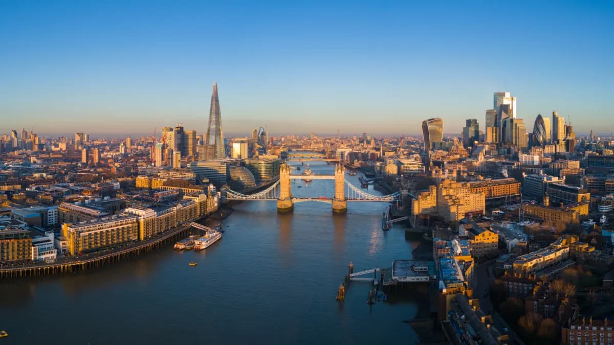 London skyline from The Shard