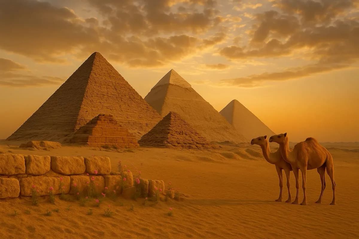 Pyramids of Giza and the Sphinx