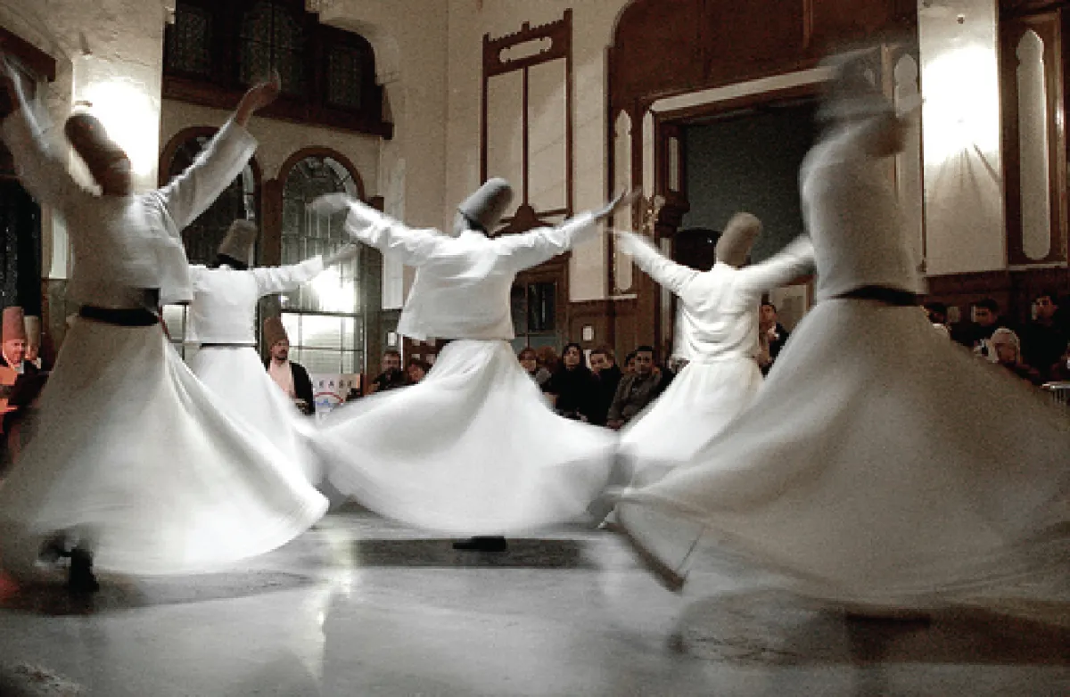 Whirling dervish ceremony