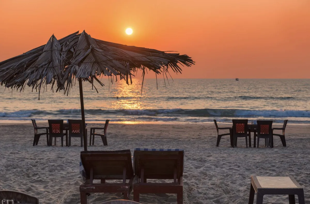 Goa beach at sunset