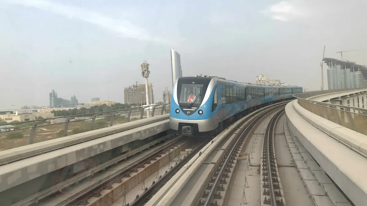 Dubai Metro along Sheikh Zayed Road