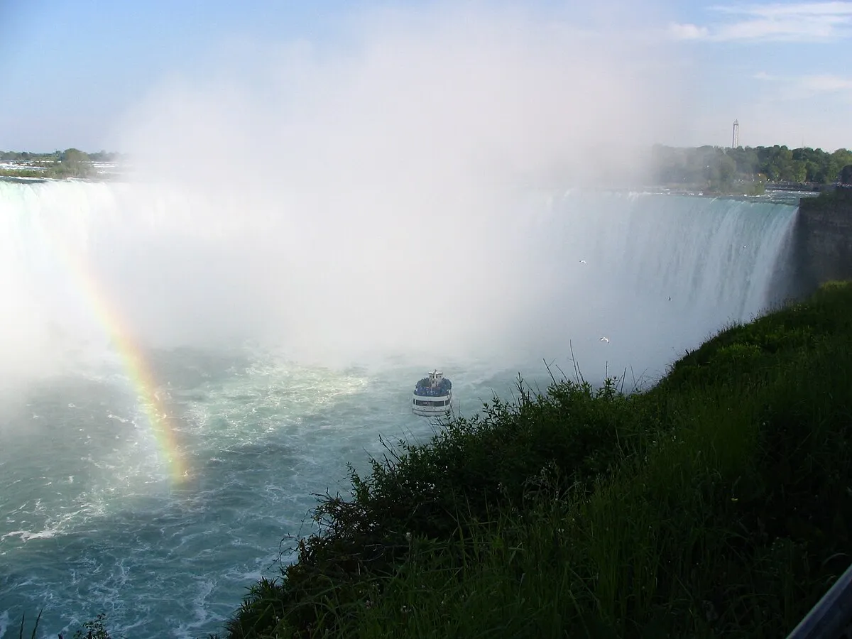 Niagara Falls with a rainbow