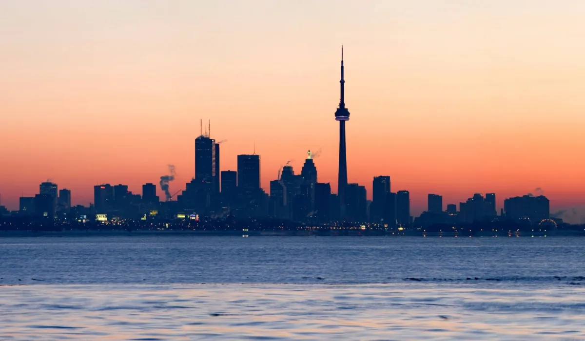 Toronto skyline at twilight
