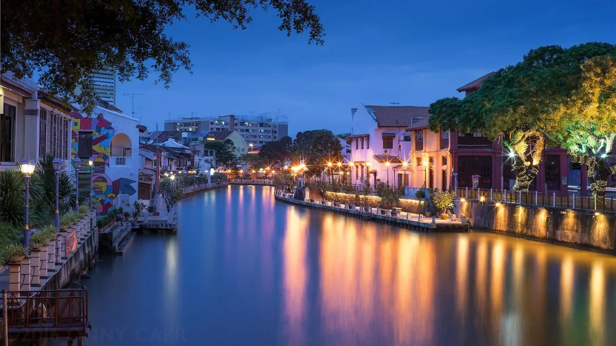 Malacca River at night