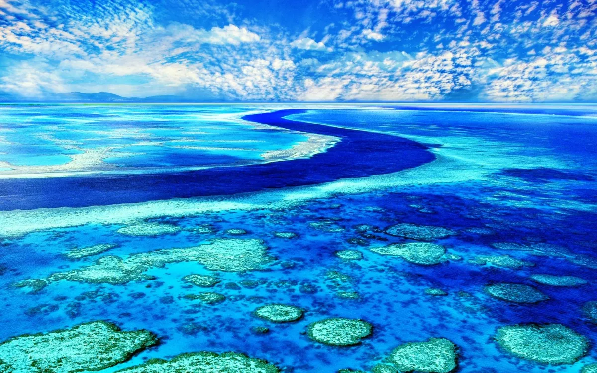 Great Barrier Reef from above